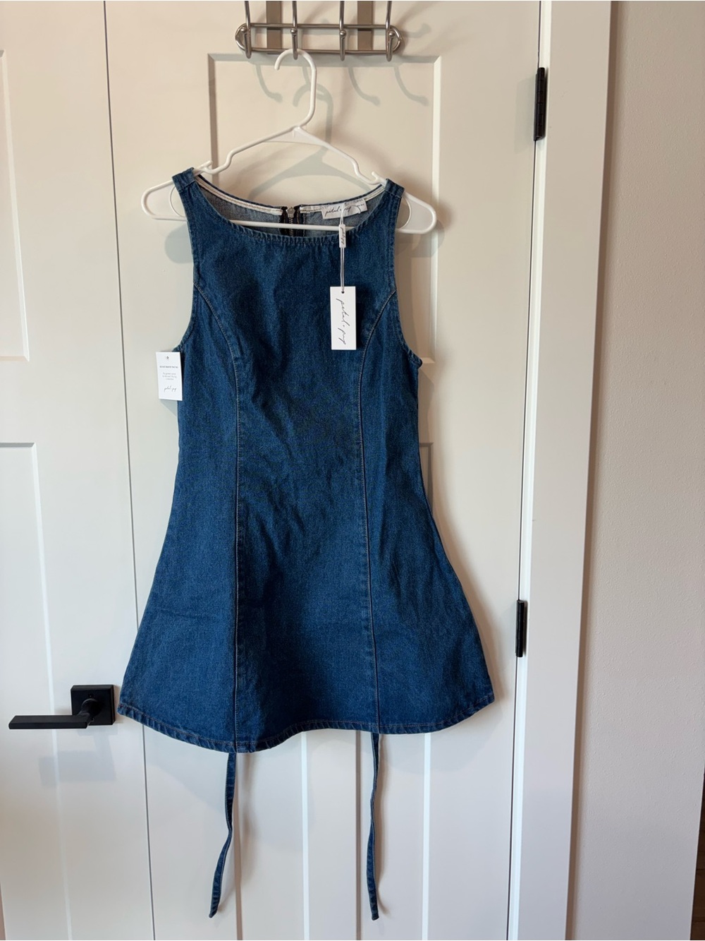 NWT Petal & Pup Denim Katina Mini Dress - Blue Small